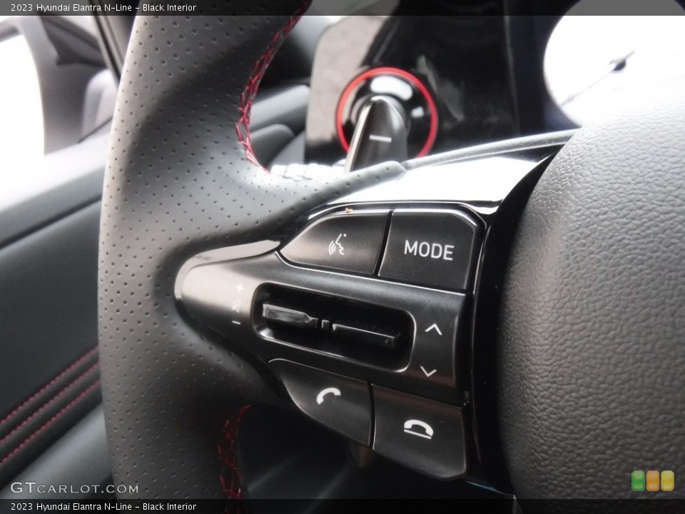 Black Interior Steering Wheel for the 2023 Hyundai Elantra N-Line #146600682