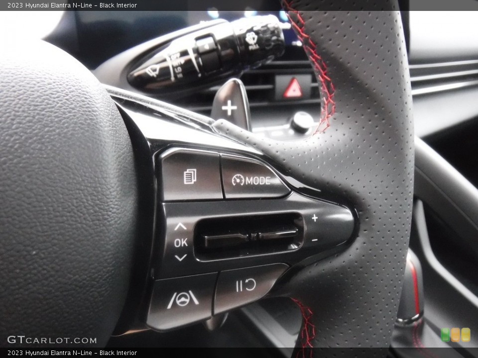 Black Interior Steering Wheel for the 2023 Hyundai Elantra N-Line #146600698