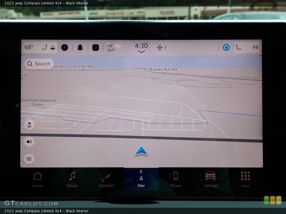 Black Interior Navigation for the 2023 Jeep Compass Limited 4x4 #146601567
