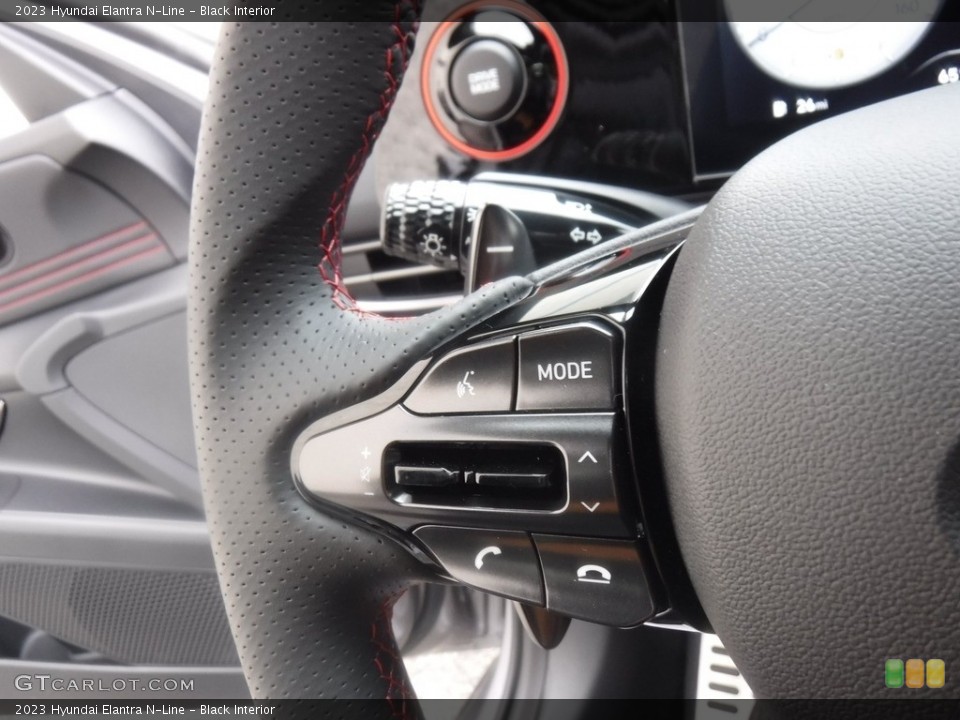 Black Interior Steering Wheel for the 2023 Hyundai Elantra N-Line #146601607