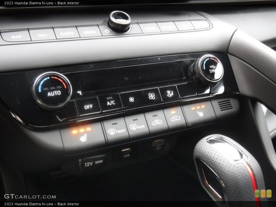 Black Interior Controls for the 2023 Hyundai Elantra N-Line #146601665