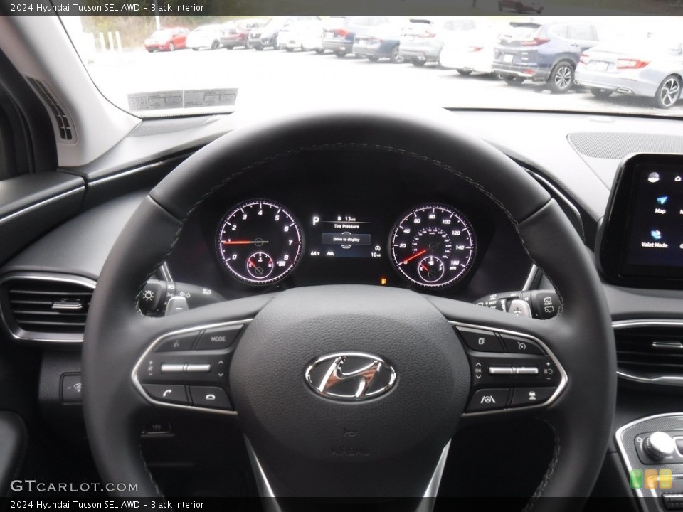 Black Interior Steering Wheel for the 2024 Hyundai Tucson SEL AWD #146602420