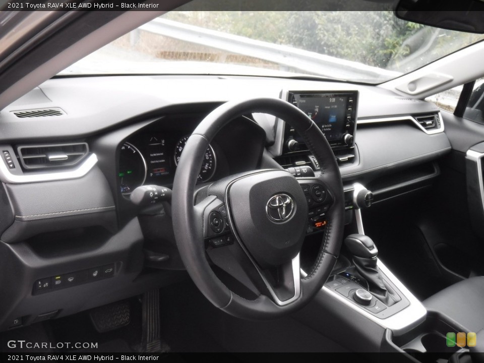 Black Interior Dashboard for the 2021 Toyota RAV4 XLE AWD Hybrid #146602963