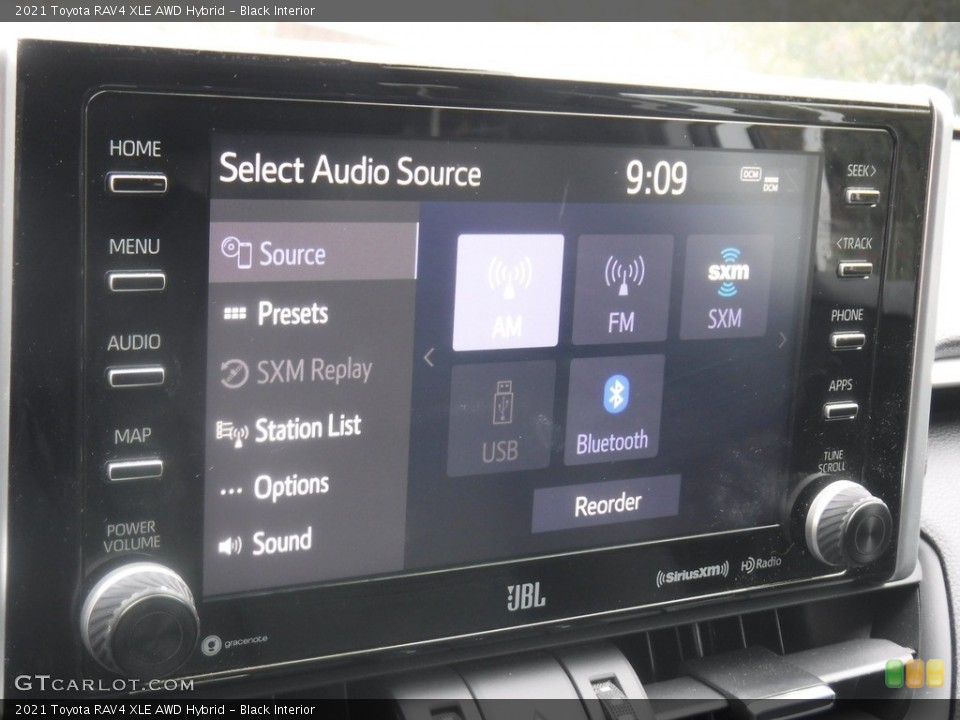 Black Interior Controls for the 2021 Toyota RAV4 XLE AWD Hybrid #146603080