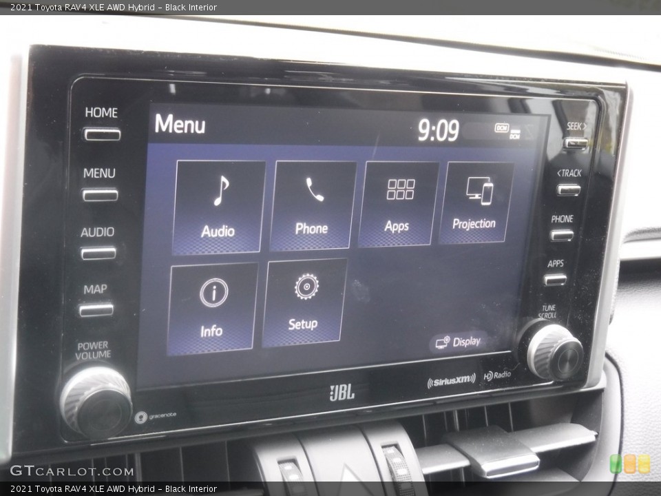 Black Interior Controls for the 2021 Toyota RAV4 XLE AWD Hybrid #146603090