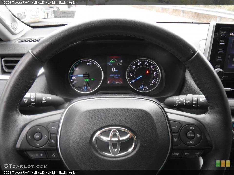 Black Interior Steering Wheel for the 2021 Toyota RAV4 XLE AWD Hybrid #146603161