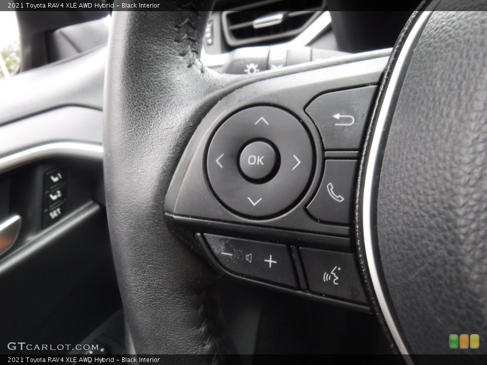 Black Interior Steering Wheel for the 2021 Toyota RAV4 XLE AWD Hybrid #146603172
