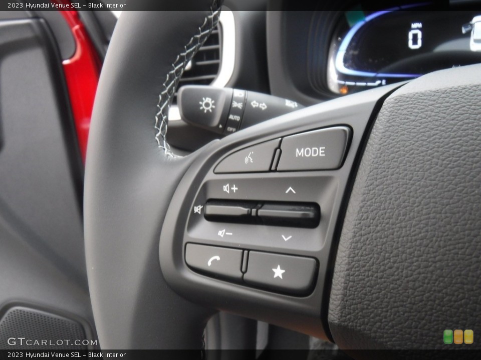 Black Interior Steering Wheel for the 2023 Hyundai Venue SEL #146603469