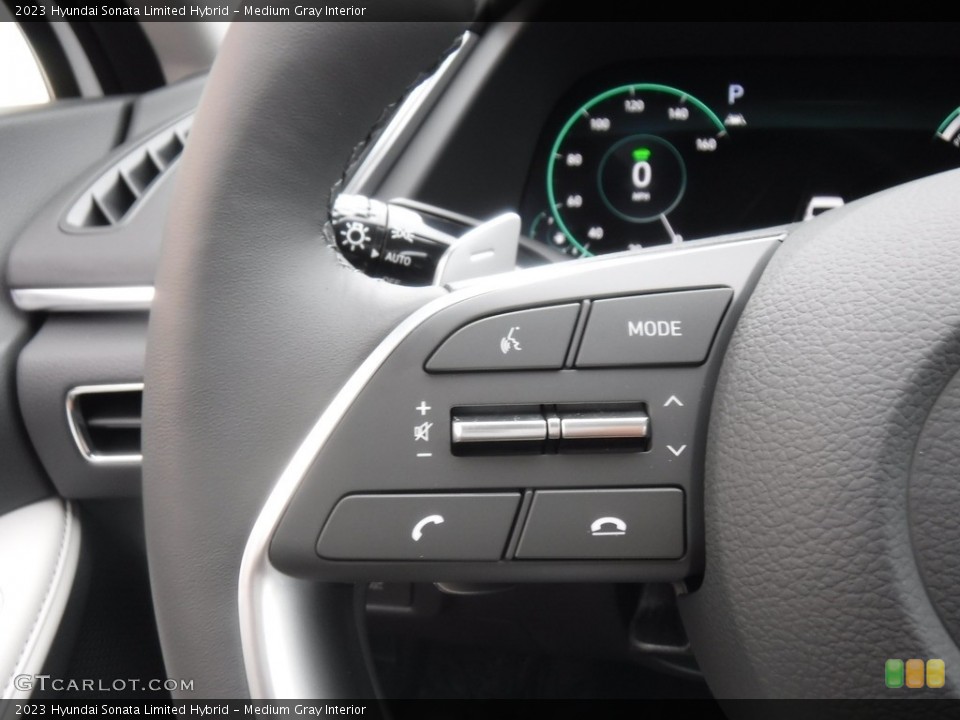 Medium Gray Interior Steering Wheel for the 2023 Hyundai Sonata Limited Hybrid #146603786
