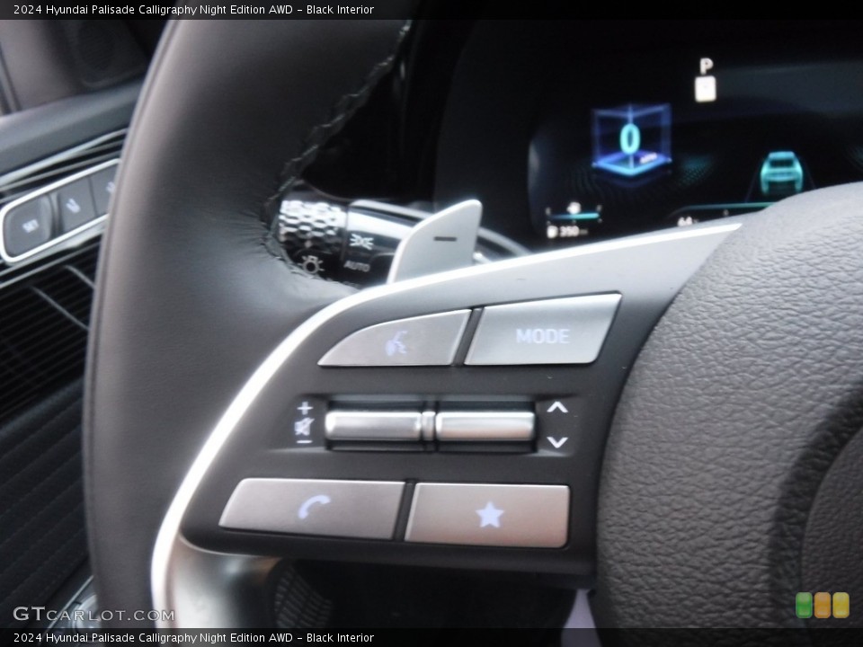 Black Interior Steering Wheel for the 2024 Hyundai Palisade Calligraphy Night Edition AWD #146604061