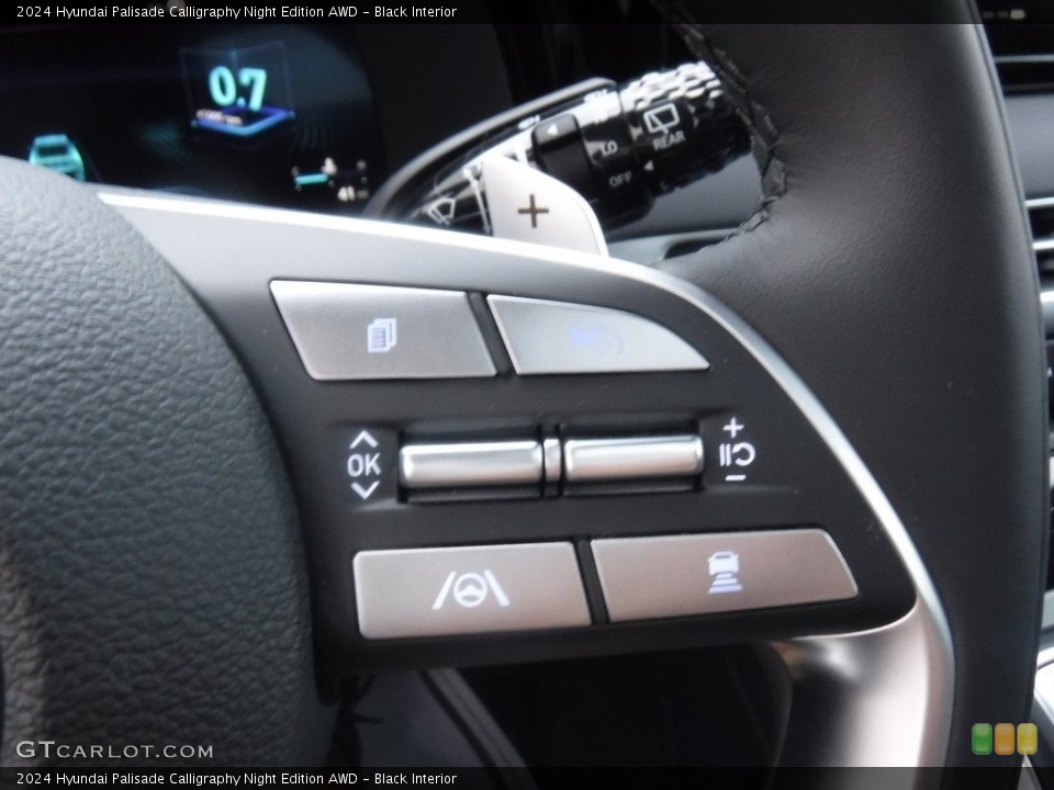 Black Interior Steering Wheel for the 2024 Hyundai Palisade Calligraphy Night Edition AWD #146604069