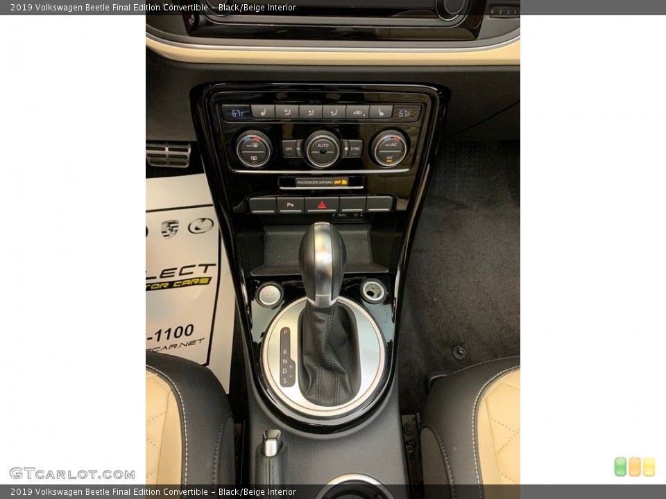 Black/Beige Interior Transmission for the 2019 Volkswagen Beetle Final Edition Convertible #146604309
