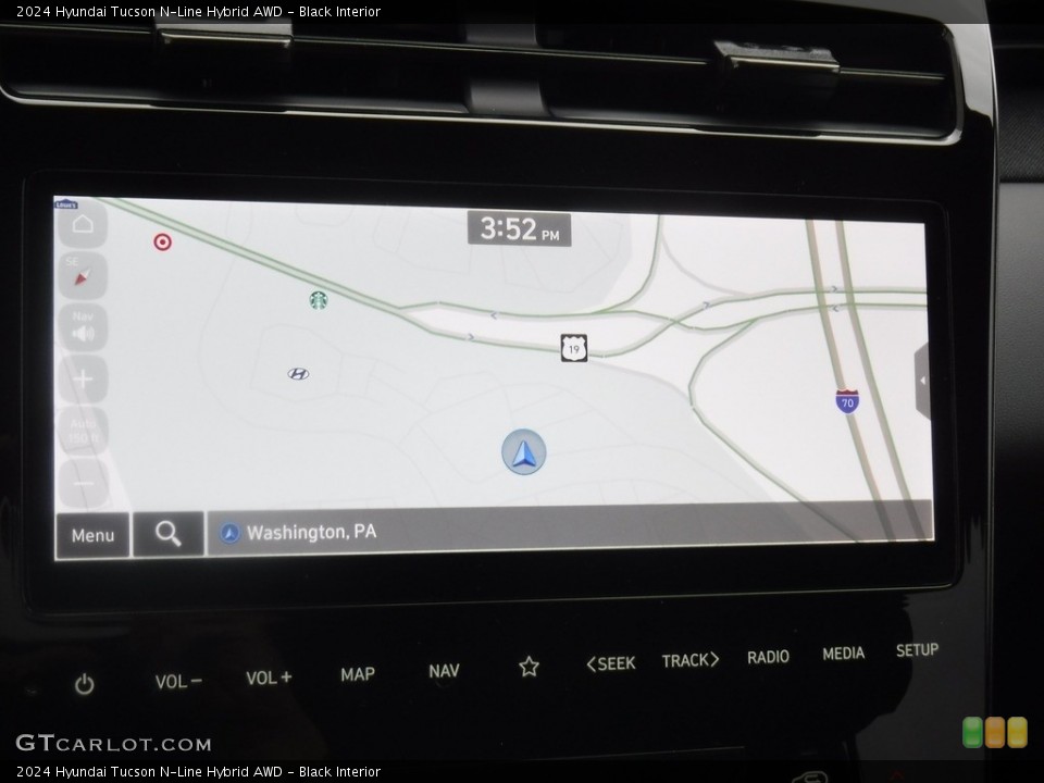 Black Interior Navigation for the 2024 Hyundai Tucson N-Line Hybrid AWD #146604526