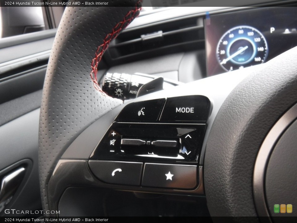 Black Interior Steering Wheel for the 2024 Hyundai Tucson N-Line Hybrid AWD #146604559