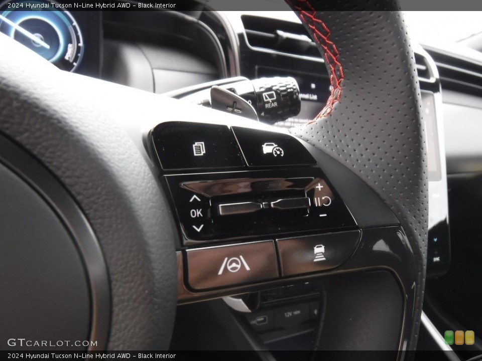 Black Interior Steering Wheel for the 2024 Hyundai Tucson N-Line Hybrid AWD #146604568