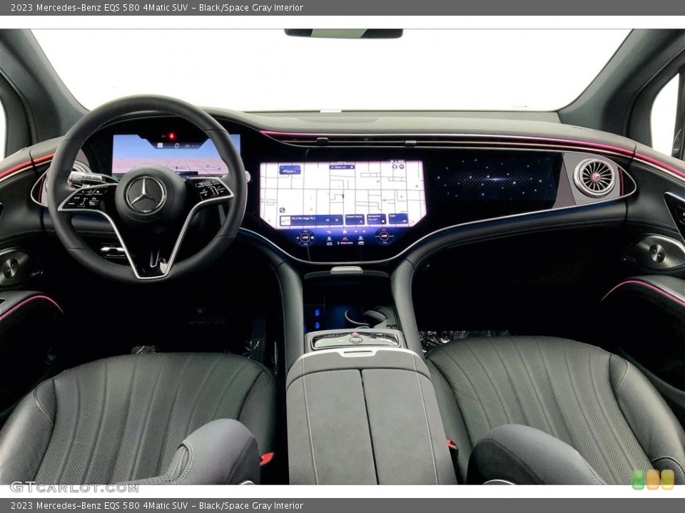 Black/Space Gray Interior Front Seat for the 2023 Mercedes-Benz EQS 580 4Matic SUV #146606247