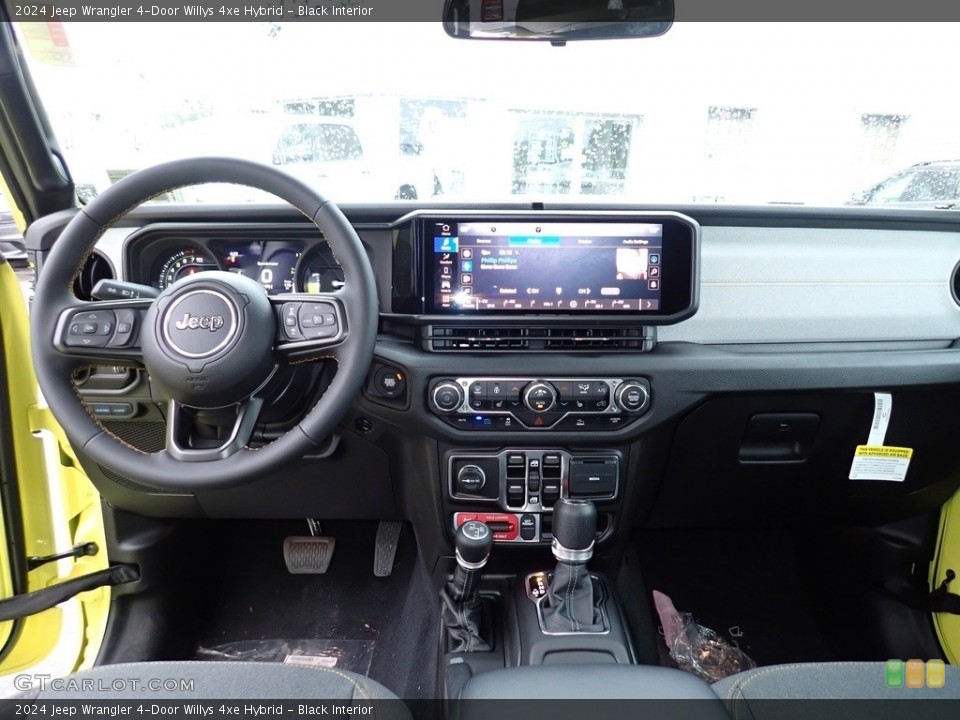 Black Interior Dashboard for the 2024 Jeep Wrangler 4-Door Willys 4xe Hybrid #146606399