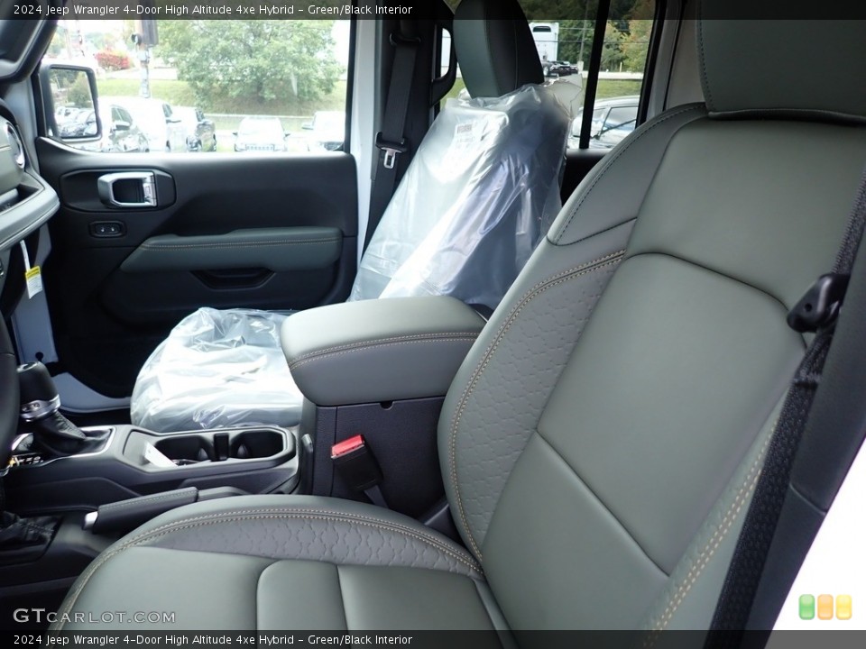 Green/Black 2024 Jeep Wrangler 4-Door Interiors