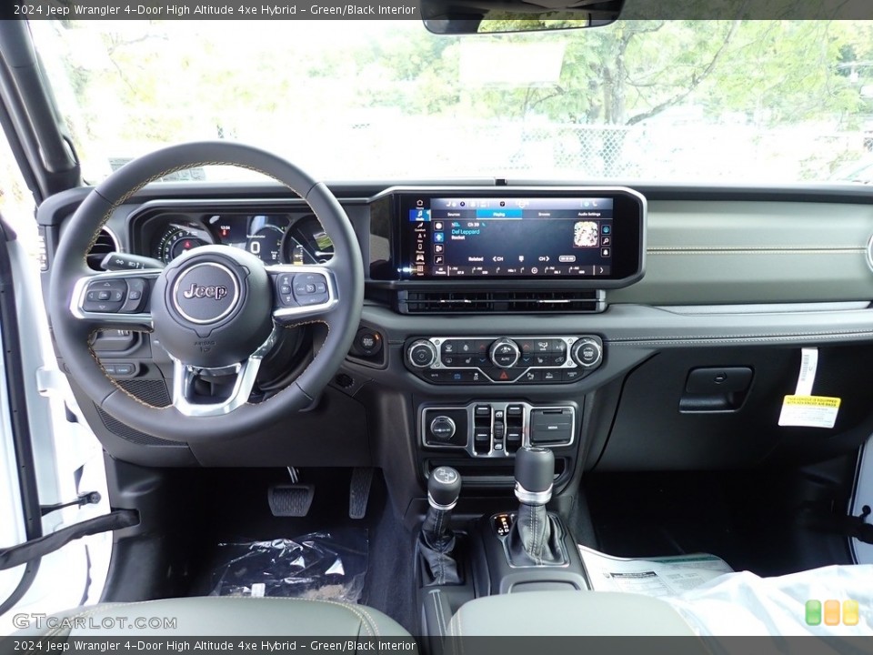 Green/Black Interior Dashboard for the 2024 Jeep Wrangler 4-Door High Altitude 4xe Hybrid #146607730