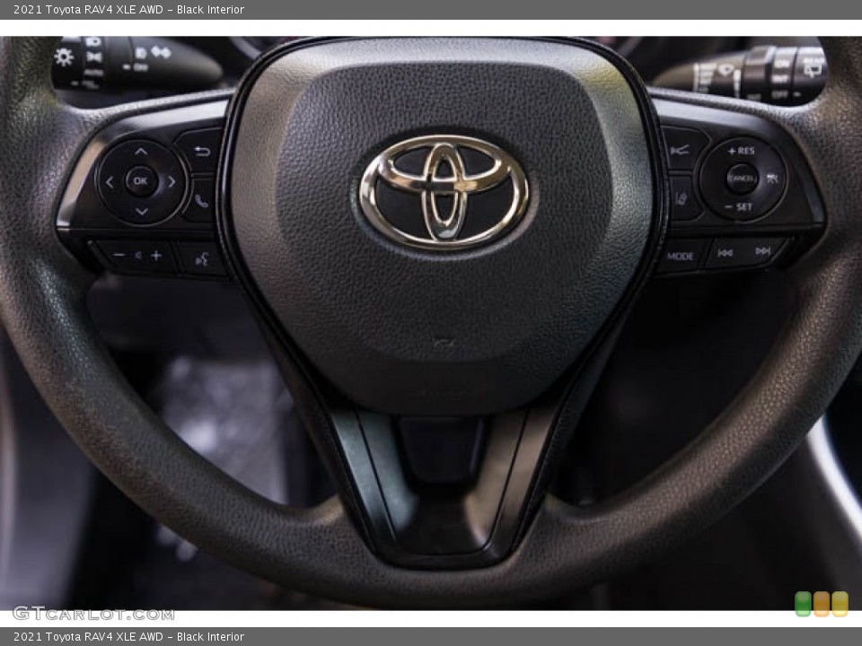 Black Interior Steering Wheel for the 2021 Toyota RAV4 XLE AWD #146607775