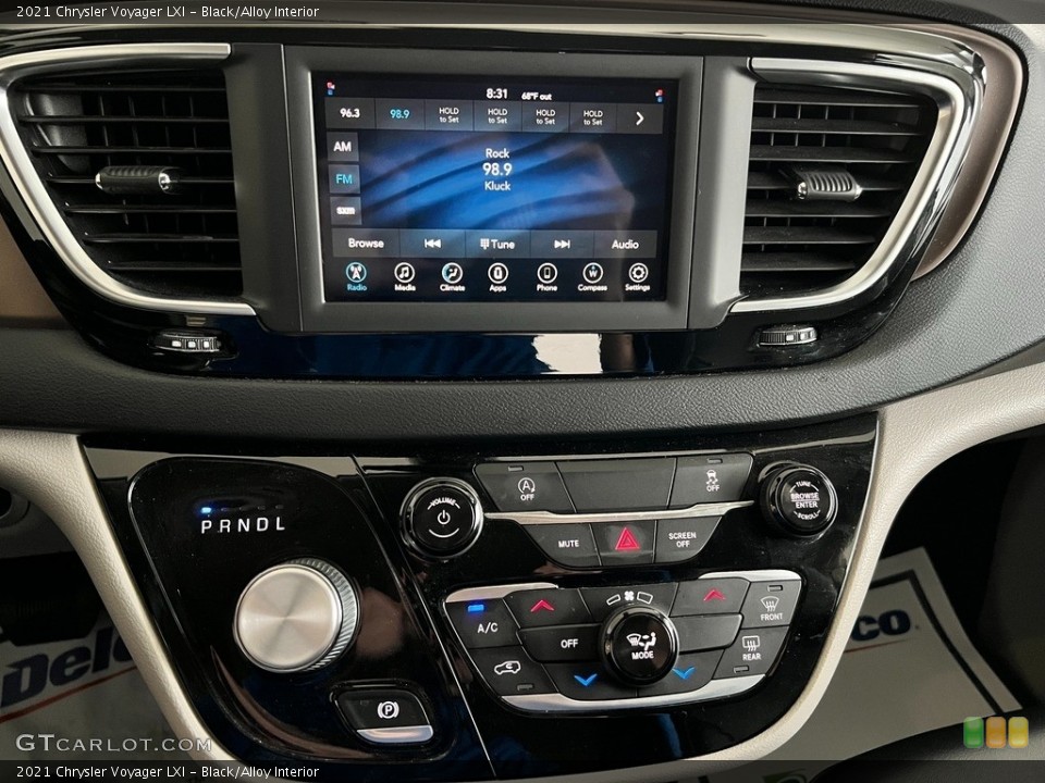 Black/Alloy Interior Controls for the 2021 Chrysler Voyager LXI #146608250