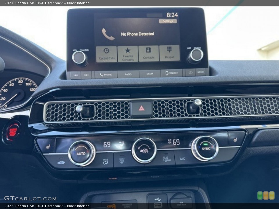 Black Interior Controls for the 2024 Honda Civic EX-L Hatchback #146608409