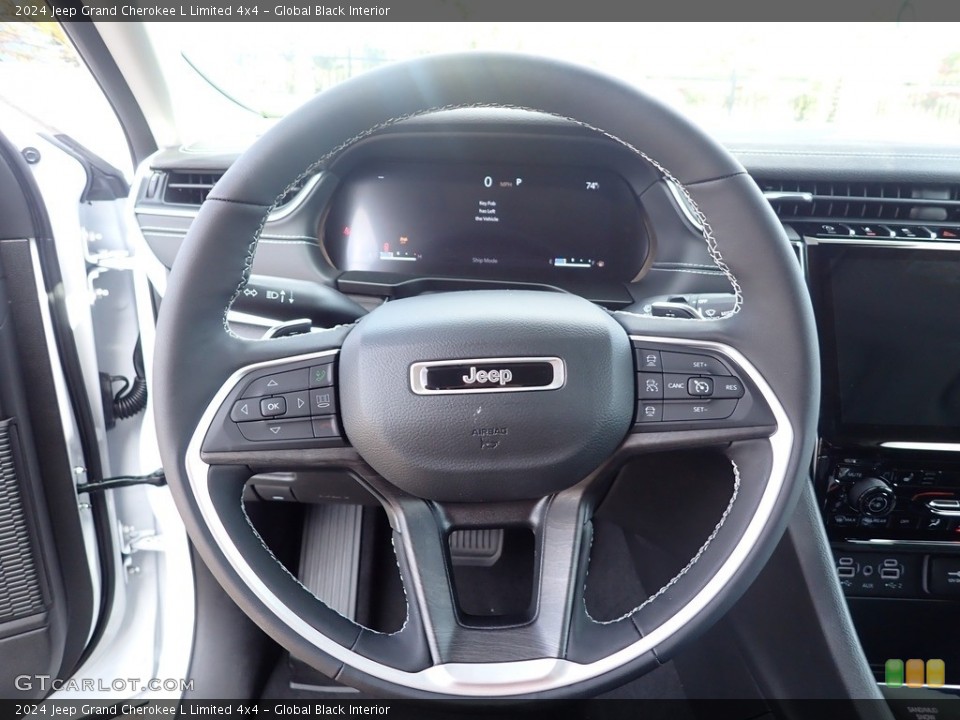 Global Black Interior Steering Wheel for the 2024 Jeep Grand Cherokee L Limited 4x4 #146609176
