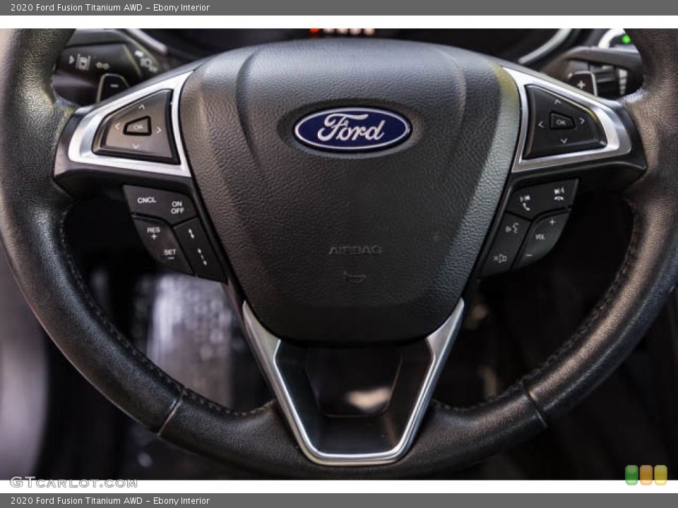 Ebony Interior Steering Wheel for the 2020 Ford Fusion Titanium AWD #146609265