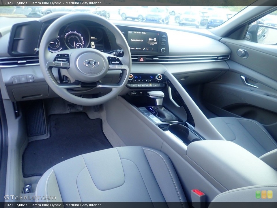 Medium Gray Interior Photo for the 2023 Hyundai Elantra Blue Hybrid #146609871