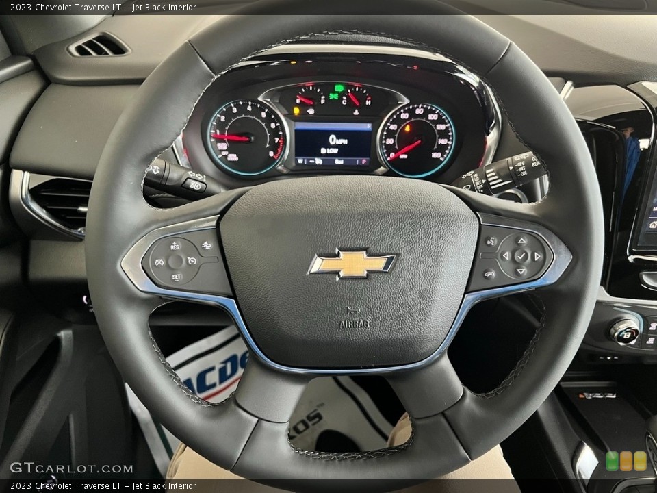 Jet Black Interior Steering Wheel for the 2023 Chevrolet Traverse LT #146609956