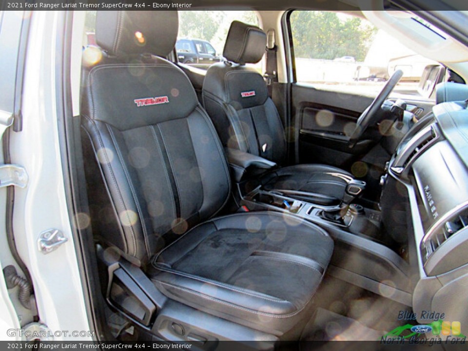 Ebony 2021 Ford Ranger Interiors