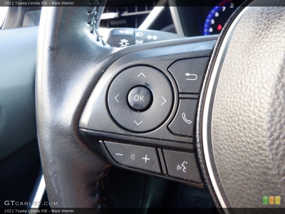 Black Interior Steering Wheel for the 2021 Toyota Corolla XSE #146610148
