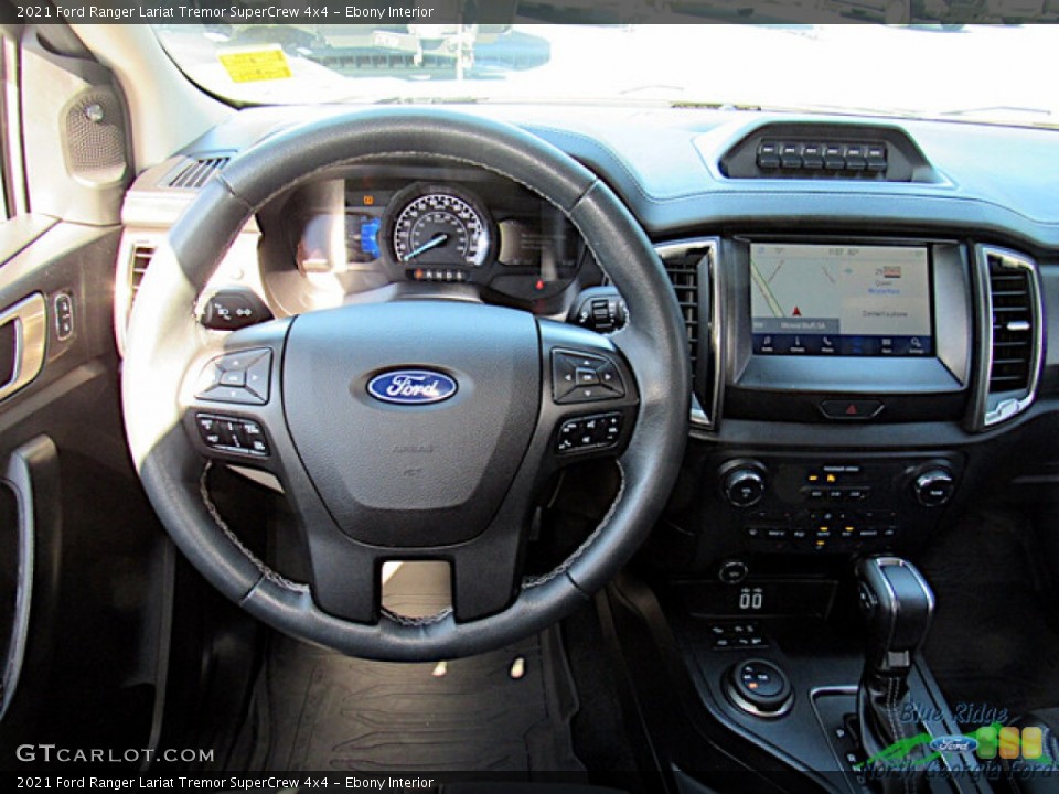Ebony Interior Dashboard for the 2021 Ford Ranger Lariat Tremor SuperCrew 4x4 #146610193