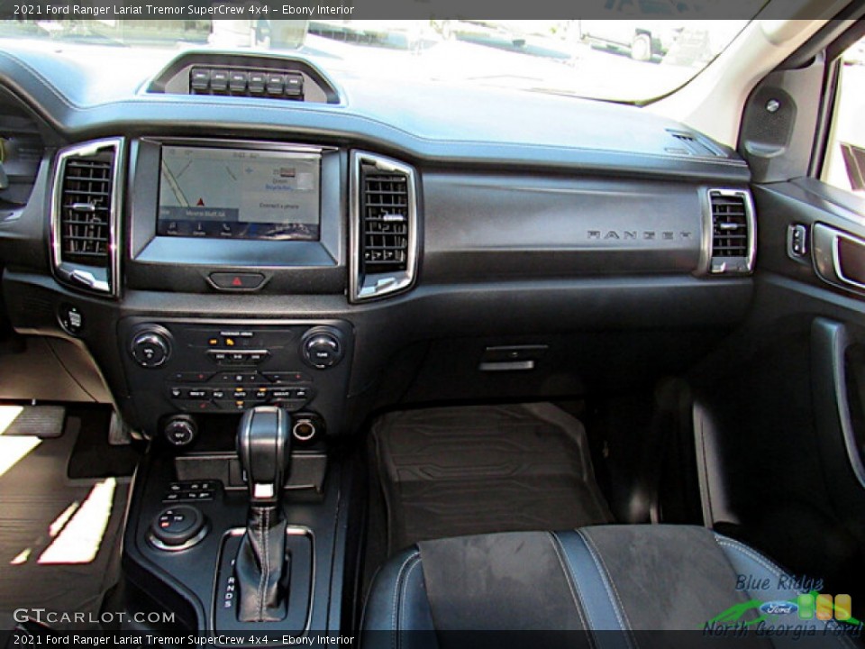 Ebony Interior Dashboard for the 2021 Ford Ranger Lariat Tremor SuperCrew 4x4 #146610216