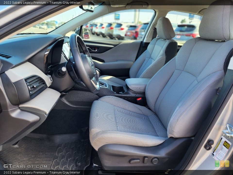 Titanium Gray Interior Front Seat for the 2022 Subaru Legacy Premium #146610226