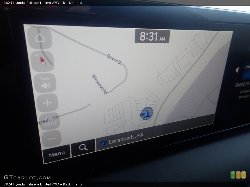 Black Interior Navigation for the 2024 Hyundai Palisade Limited AWD #146610544