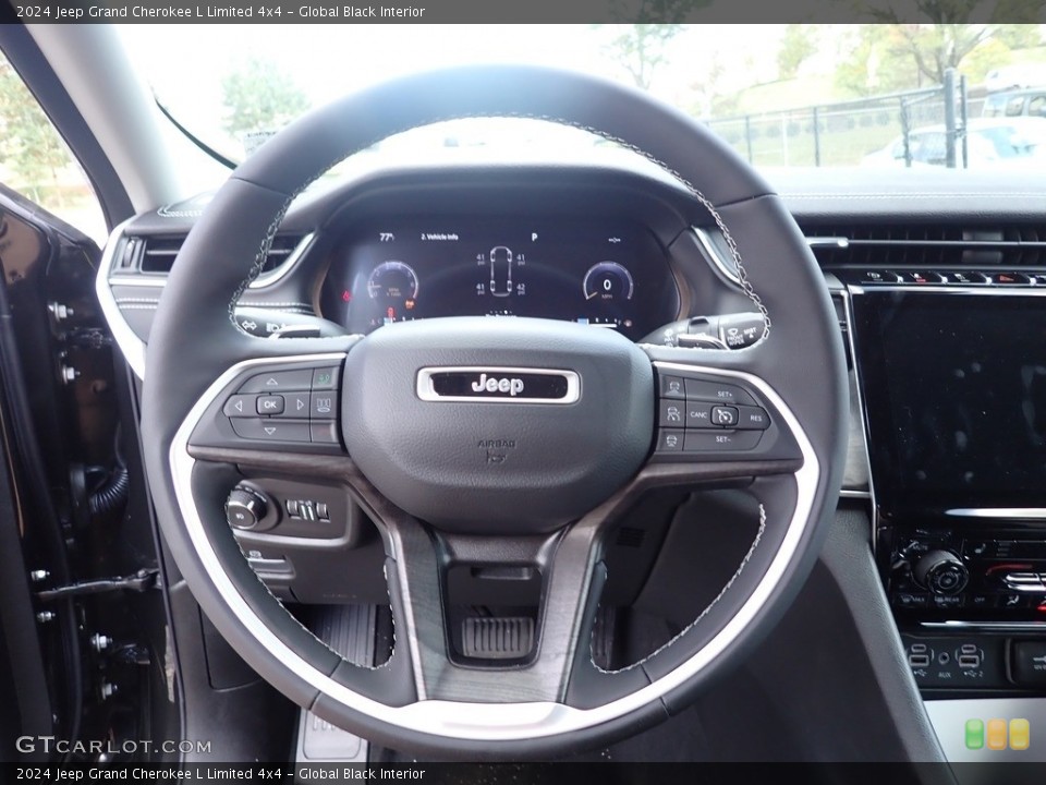 Global Black Interior Steering Wheel for the 2024 Jeep Grand Cherokee L Limited 4x4 #146610596