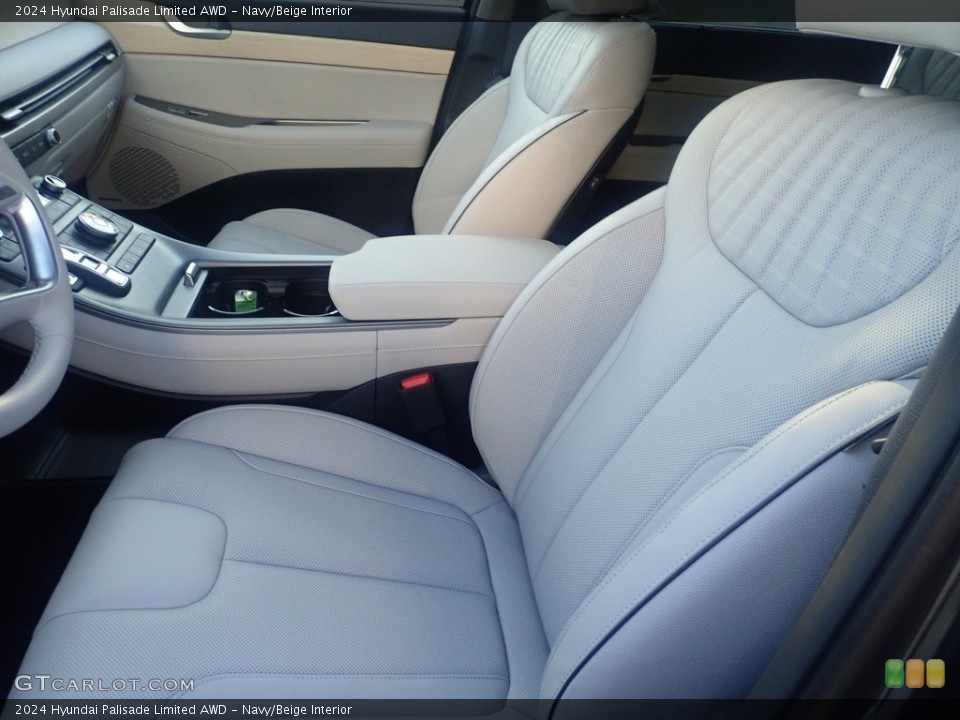 Navy/Beige Interior Front Seat for the 2024 Hyundai Palisade Limited AWD #146610882