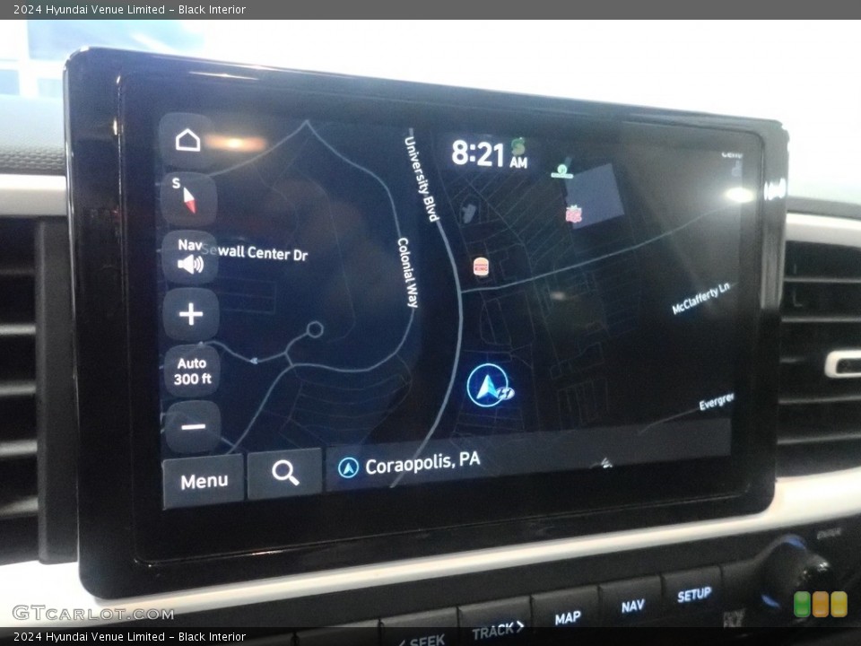 Black Interior Navigation for the 2024 Hyundai Venue Limited #146610898