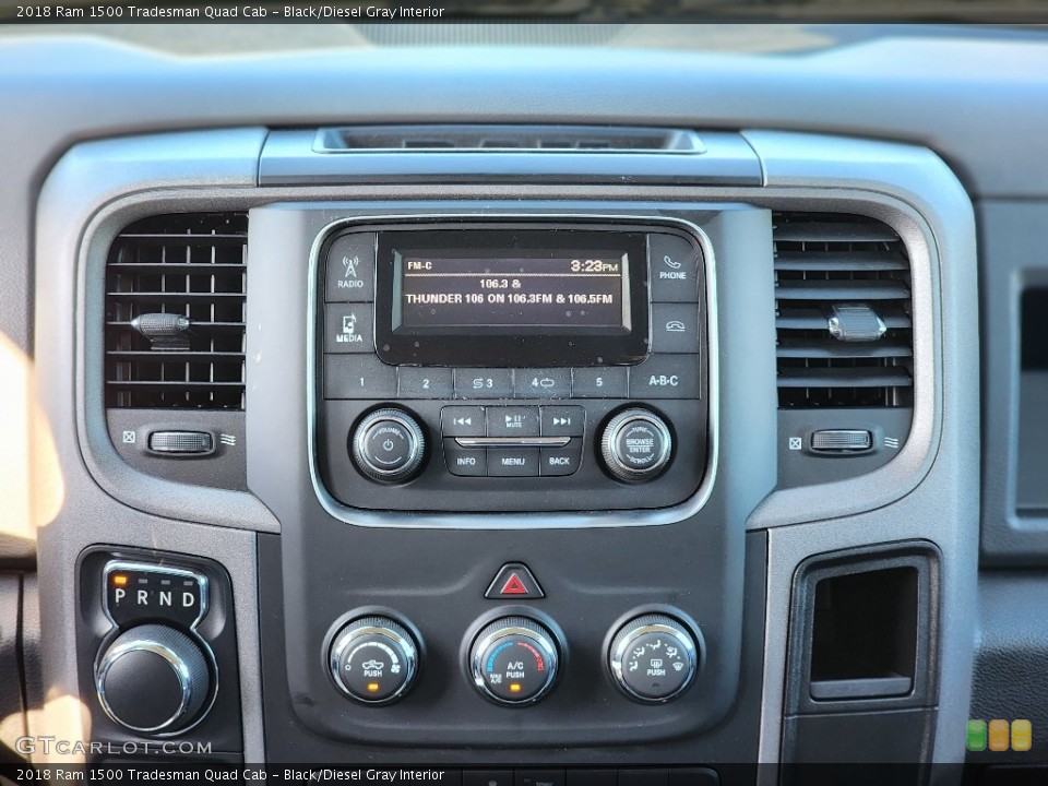 Black/Diesel Gray Interior Controls for the 2018 Ram 1500 Tradesman Quad Cab #146611013