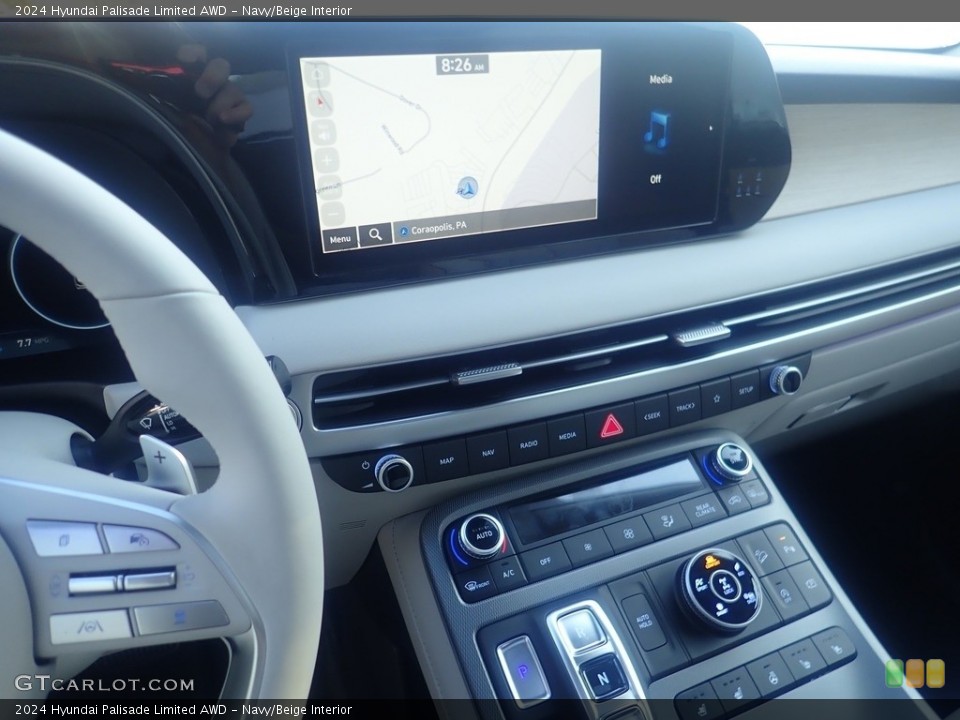 Navy/Beige Interior Controls for the 2024 Hyundai Palisade Limited AWD #146611055