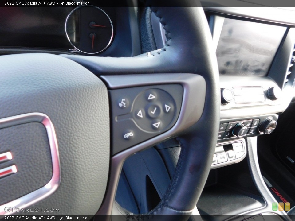 Jet Black Interior Steering Wheel for the 2022 GMC Acadia AT4 AWD #146611795