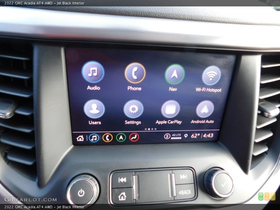 Jet Black Interior Controls for the 2022 GMC Acadia AT4 AWD #146611941