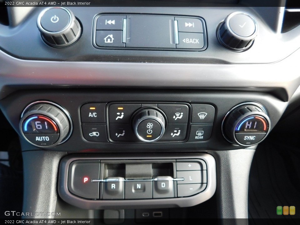 Jet Black Interior Controls for the 2022 GMC Acadia AT4 AWD #146612034