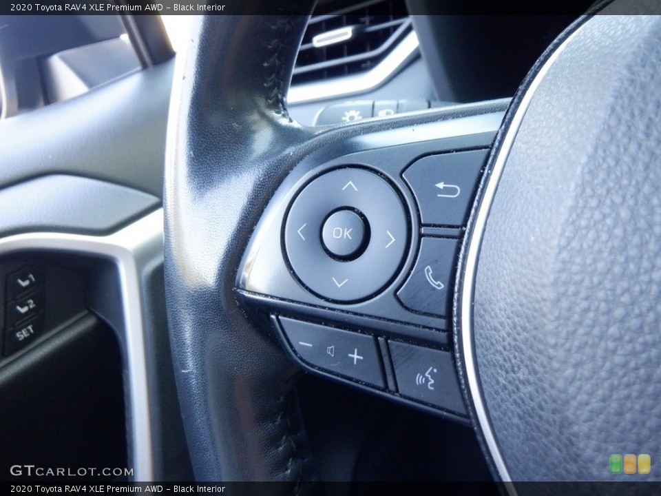 Black Interior Steering Wheel for the 2020 Toyota RAV4 XLE Premium AWD #146612576