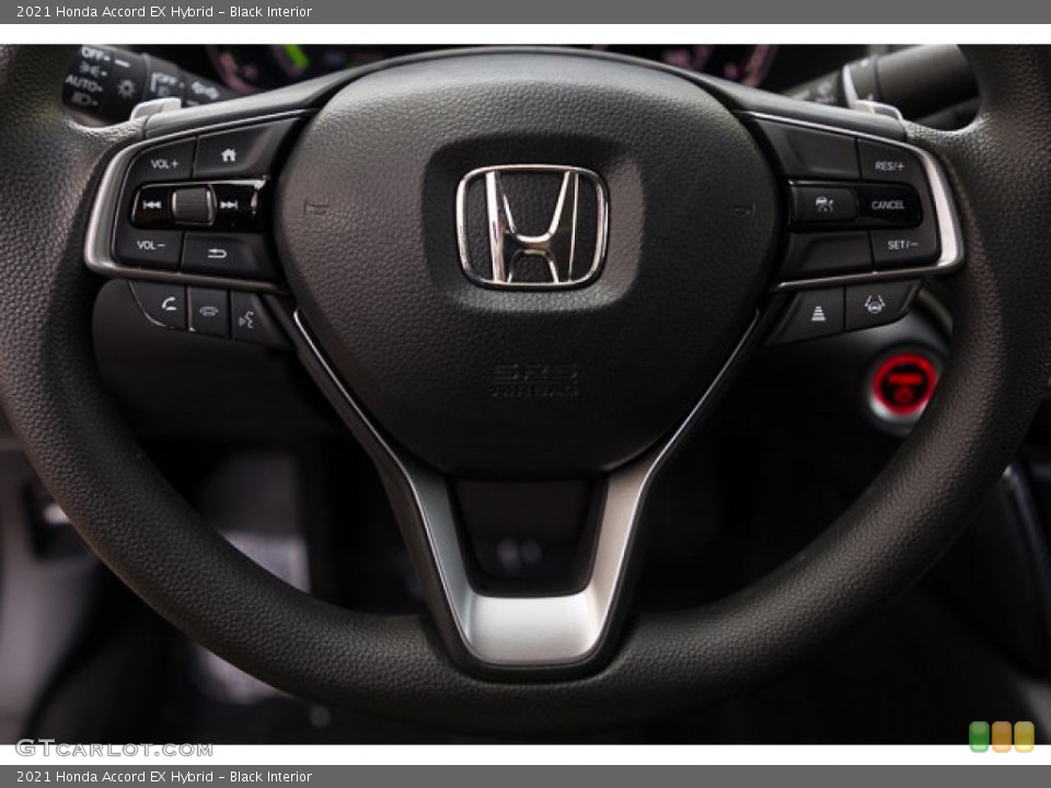 Black Interior Steering Wheel for the 2021 Honda Accord EX Hybrid #146612596