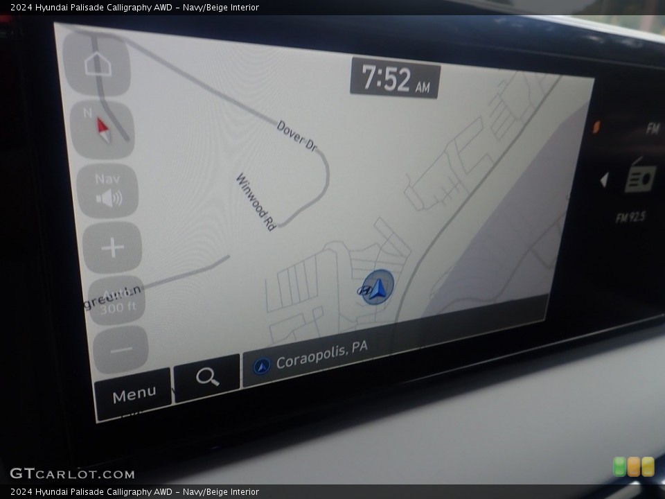 Navy/Beige Interior Navigation for the 2024 Hyundai Palisade Calligraphy AWD #146612825