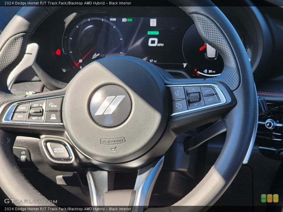 Black Interior Steering Wheel for the 2024 Dodge Hornet R/T Track Pack/Blacktop AWD Hybrid #146612856