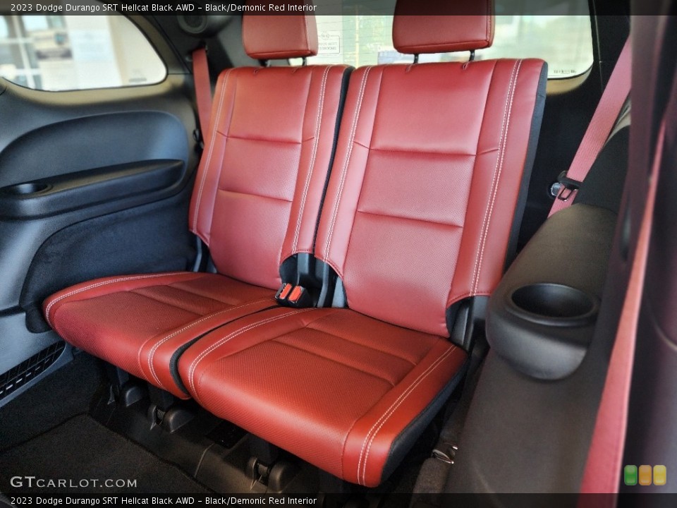 Black/Demonic Red Interior Rear Seat for the 2023 Dodge Durango SRT Hellcat Black AWD #146613095