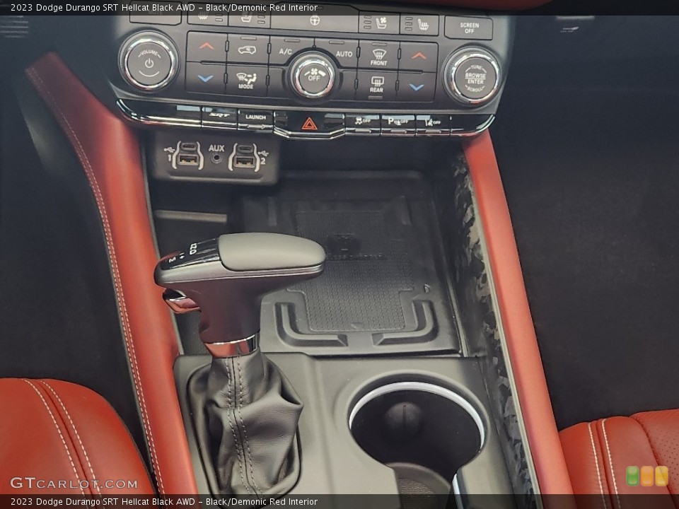 Black/Demonic Red Interior Transmission for the 2023 Dodge Durango SRT Hellcat Black AWD #146613191